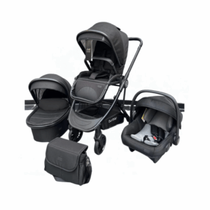 Burbay – Deluxe 3 in1 Landscape Travel System And Easy Folding Stroller – Black