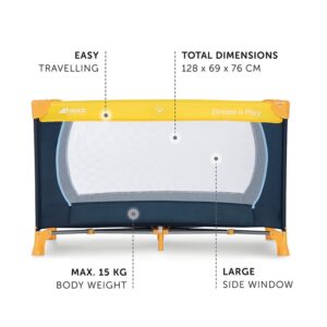 Alternative view of Hauck – Dream’N Play Travel Cot – Yellow/Blue/Navy – 604489