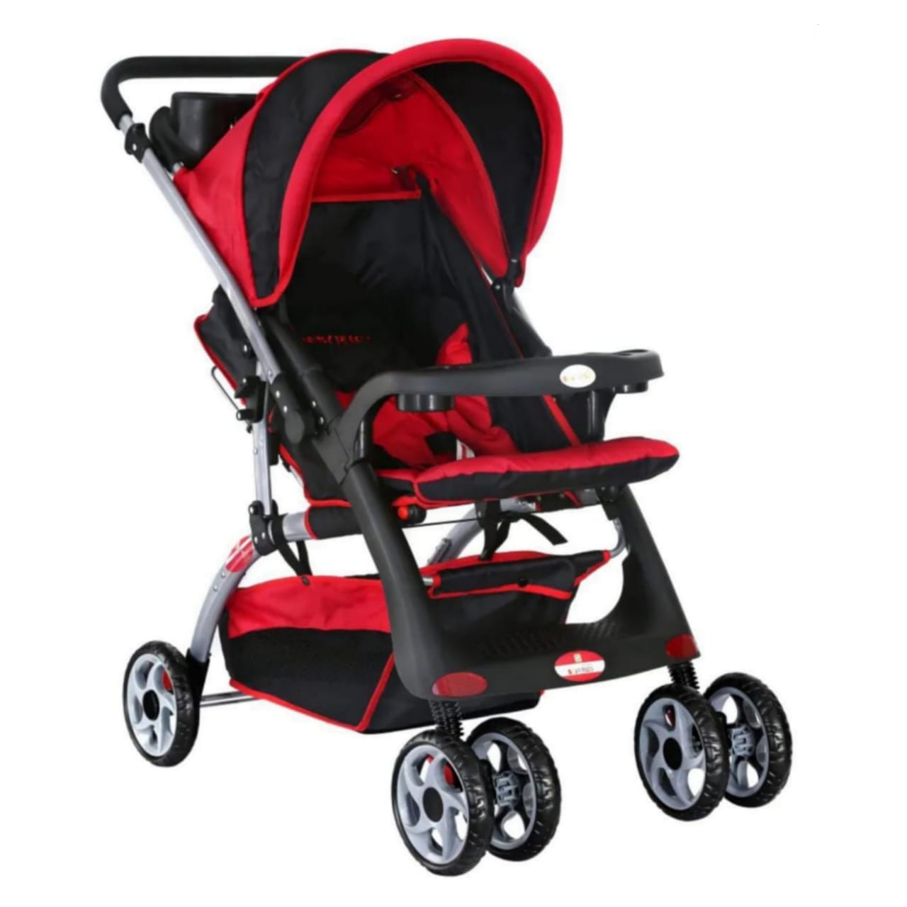 Baby Plus – Stroller Cum Pram – BP4958-RED - BabyPark Centre Store