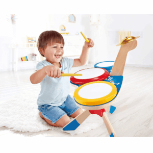 Alternative view of Hape Drum and Cymbal Set Wooden Musical Toy