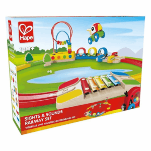 Alternative view of Hape Rainbow Sights & Sounds Toddler Wooden Railway