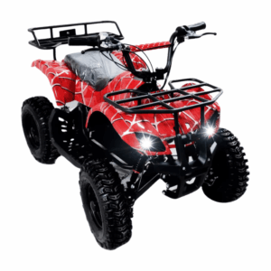 Kids 4-Wheel Electric ATV Ride-On with Spider Web Design
