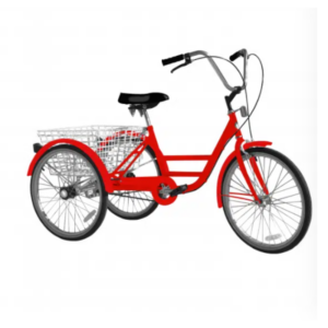Red Adult Cargo Tricycle – Utility Three-Wheel Bicycle