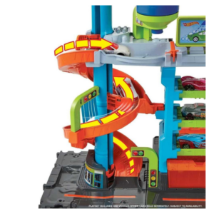 Alternative view of Hot Wheels City Color Shifters Mega Tower Car Wash Playset with Color Change Vehicle