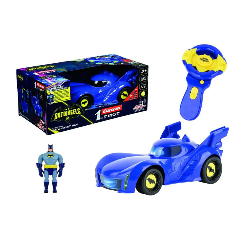 Carrera FIRST Batwheels BAM RC Car with Batman Figure - Image 3