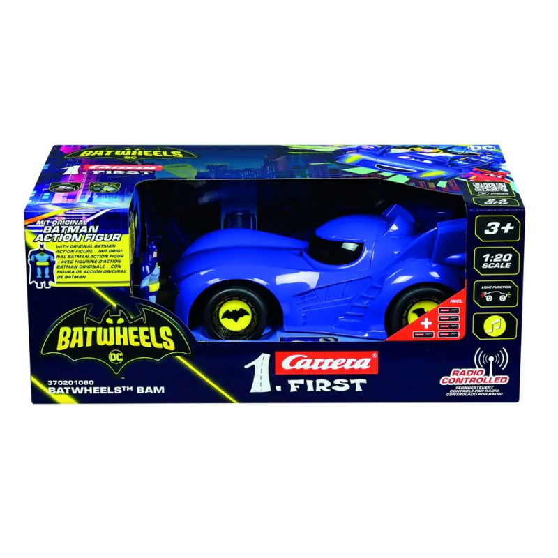 Carrera FIRST Batwheels BAM RC Car with Batman Figure - Image 4