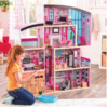 Wooden Dollhouse with Furniture & Accessories 3-Story Kids Dream Doll House