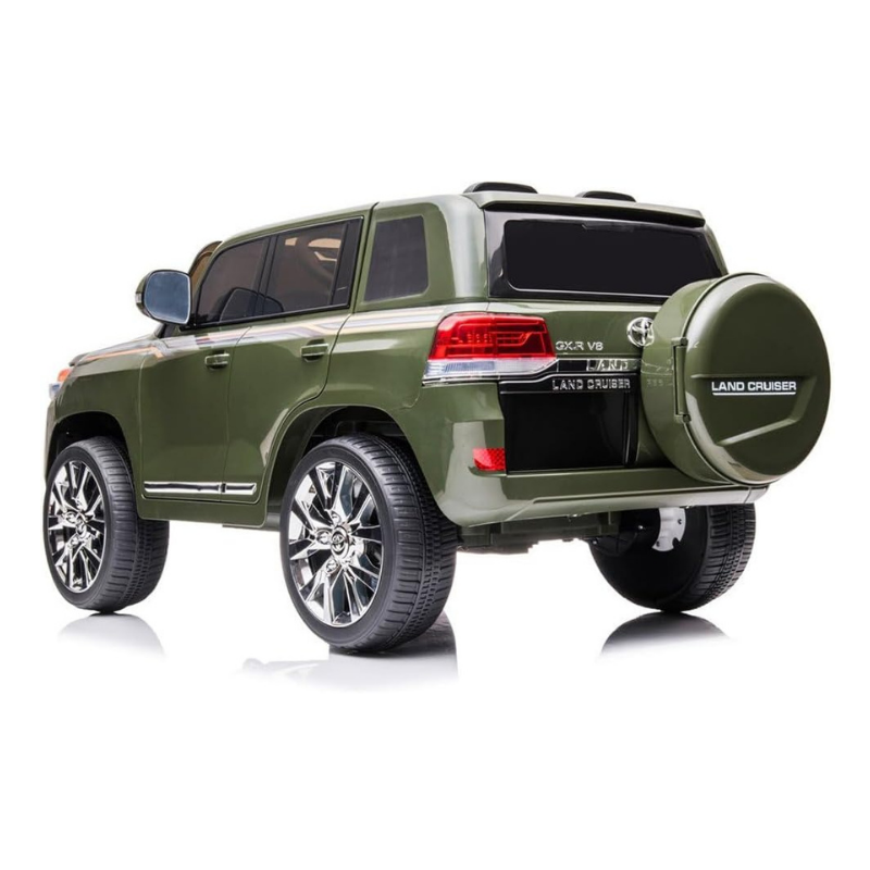 Licensed Toyota Land Cruiser 12V Kids Ride-On Electric Car with Remote Control – Army Green - Image 3