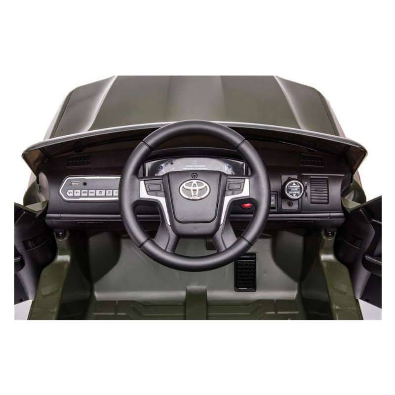 Licensed Toyota Land Cruiser 12V Kids Ride-On Electric Car with Remote Control – Army Green - Image 5