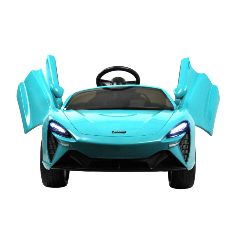 Kids Electric Ride-On Sports Car 12V Battery Powered Car with LED Lights & Music – Blue - Image 2