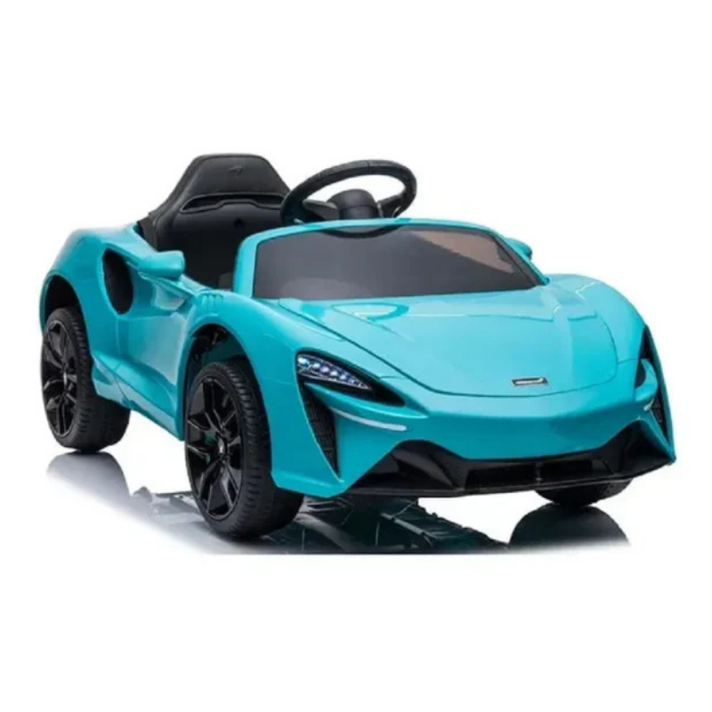 Kids Electric Ride-On Sports Car 12V Battery Powered Car with LED Lights & Music – Blue