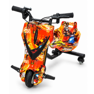 Kids Electric Drift Trike – Colorful Graffiti Design Ride-On Drift Bike