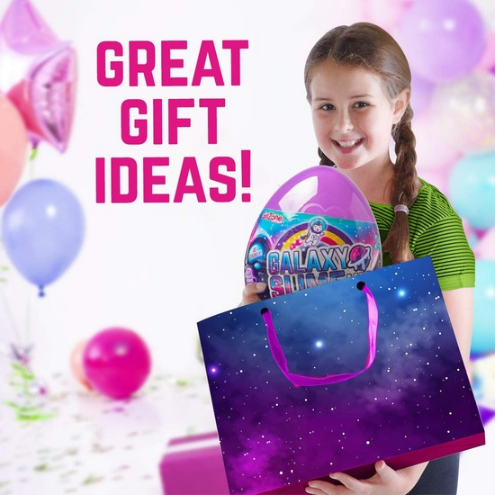 GirlZone Slime Surprise Egg – Galaxy Slime Kit with Glow-in-the-Dark Accessories - Image 3