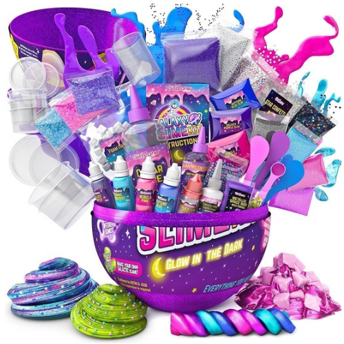 GirlZone Slime Surprise Egg – Galaxy Slime Kit with Glow-in-the-Dark Accessories